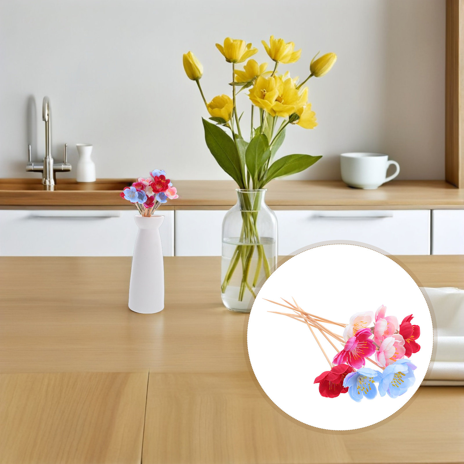 Floral Picks Wood - 100 шт. прочных деревянных палочек для