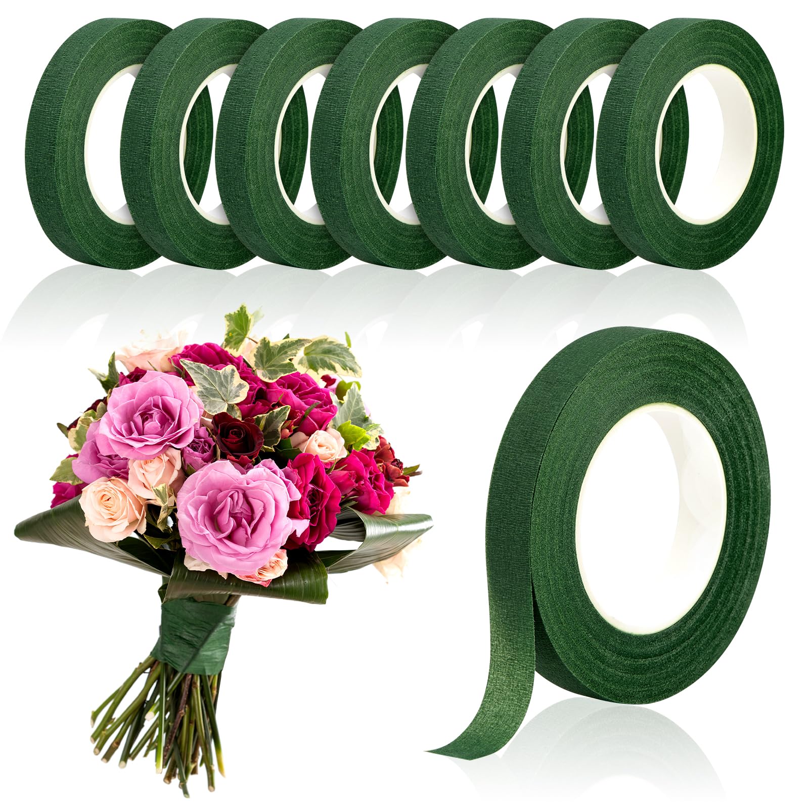 Floral Tape Green - 20 ярдов зеленой ленты для букетов,