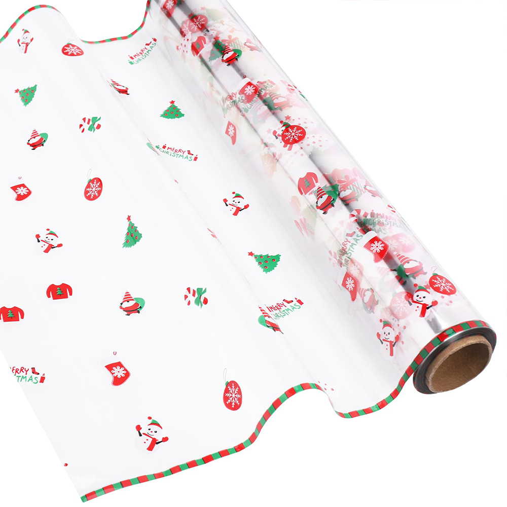 Cellophane Wrap Clear - 1 рулон рождественской целлофановой пленки 100