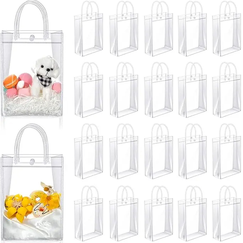 Cellophane Wrap Clear - Прозрачный ПВХ подарок сумки с ручками,
