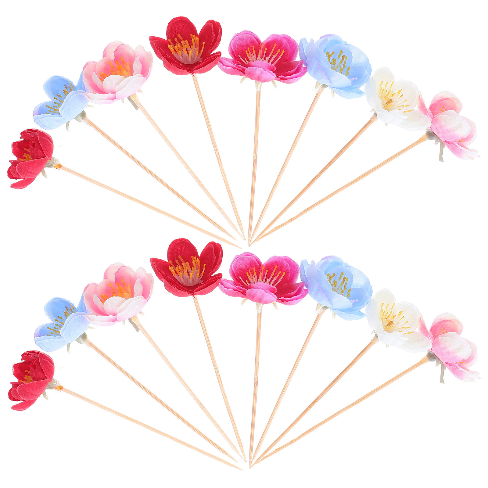 Floral Picks Wood - 100 шт. деревянных коктейльных палочек с