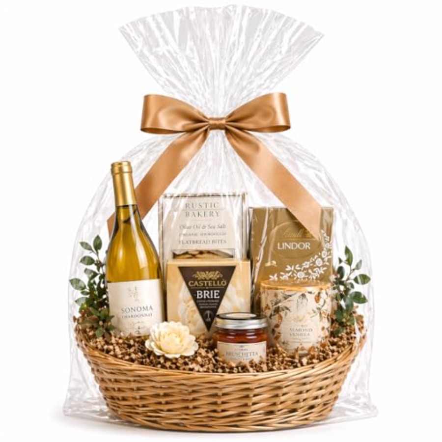 Cellophane Wrap Clear - Целлофановые пакеты для подарочных корзин 24x30