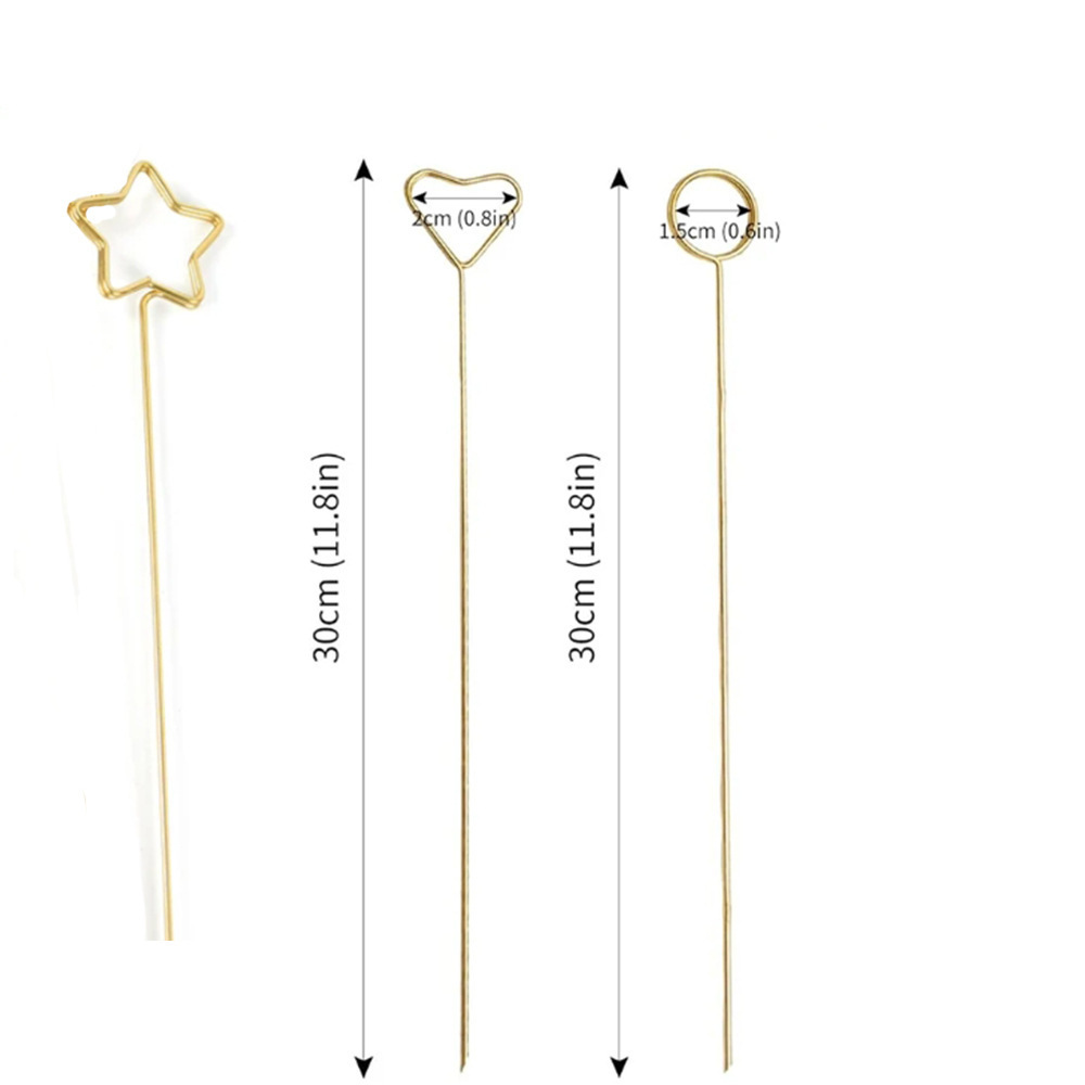 Floral Picks Wood - Золотые металлические цветочные подставки для букетов,