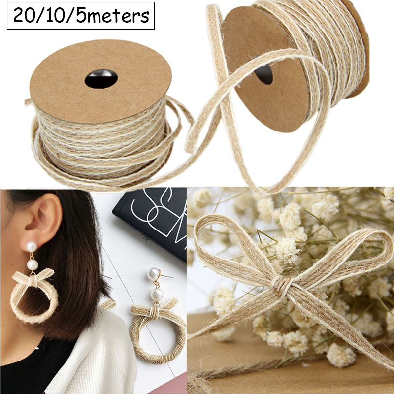 Twine Jute Natural - 20/10/5 м натуральная джутовая веревка, шнур,