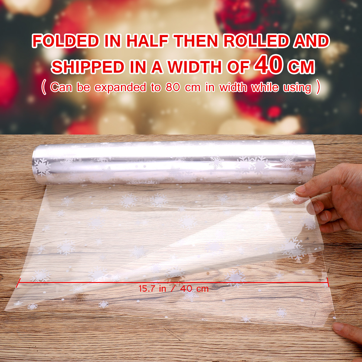 Cellophane Wrap Clear - Рулон прочной целлофановой пленки 3000x80 см