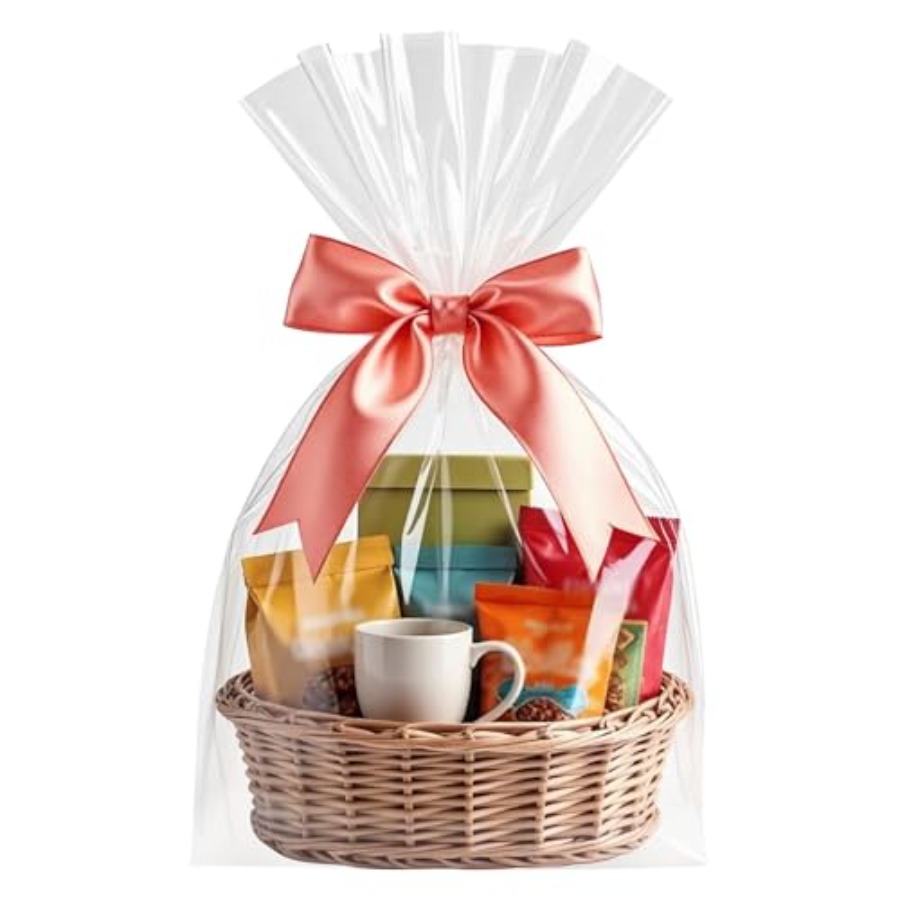 Cellophane Wrap Clear - Пакеты из целлофана, 16x24 дюйма, 20