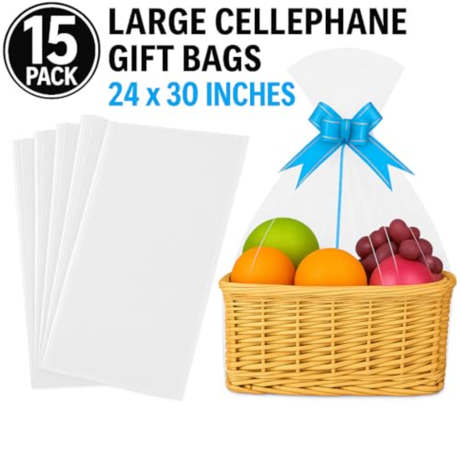 Набор из 15 больших прозрачных – обзор и цена Cellophane Wrap Clear