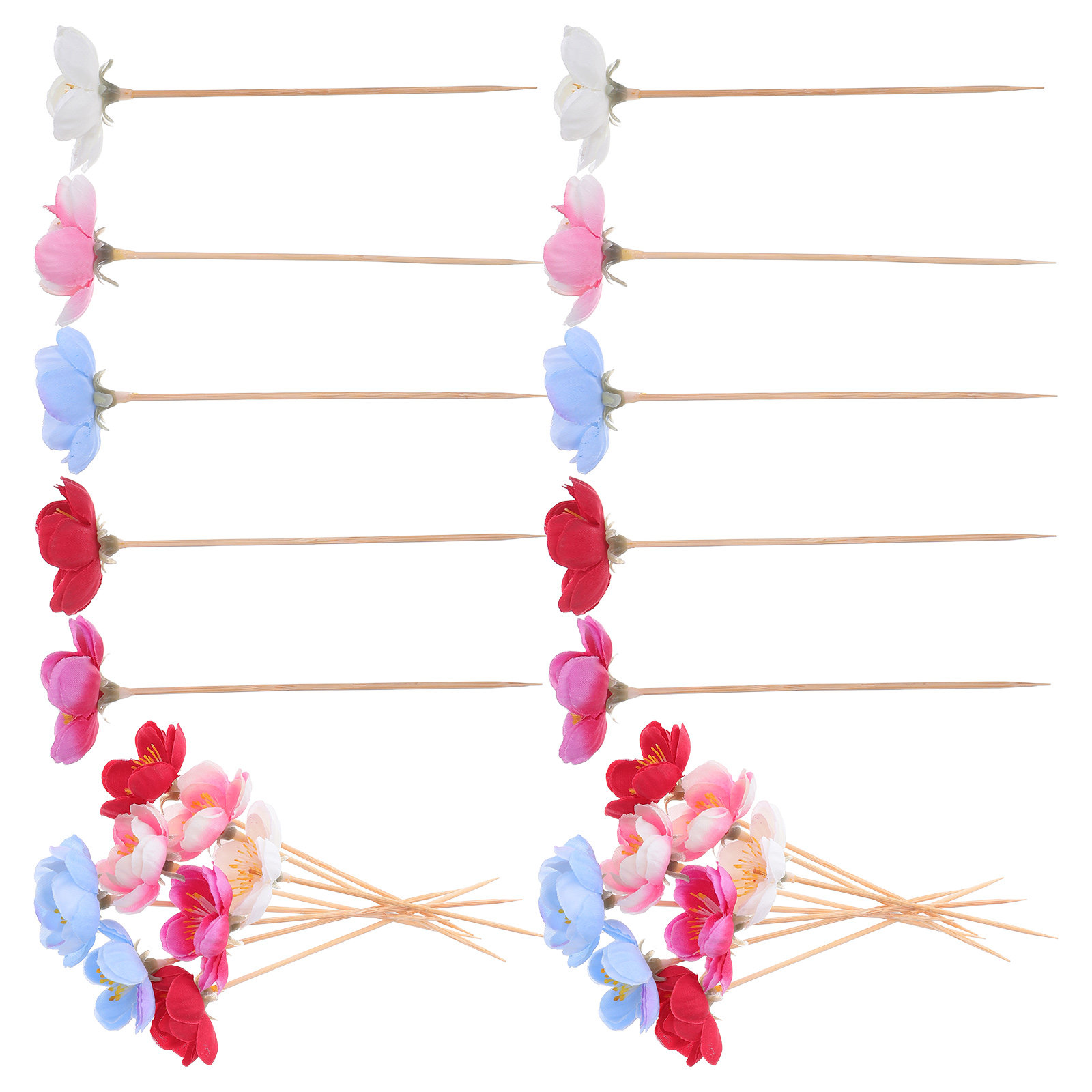 100 шт. элегантных деревянных  – обзор и цена Floral Picks Wood