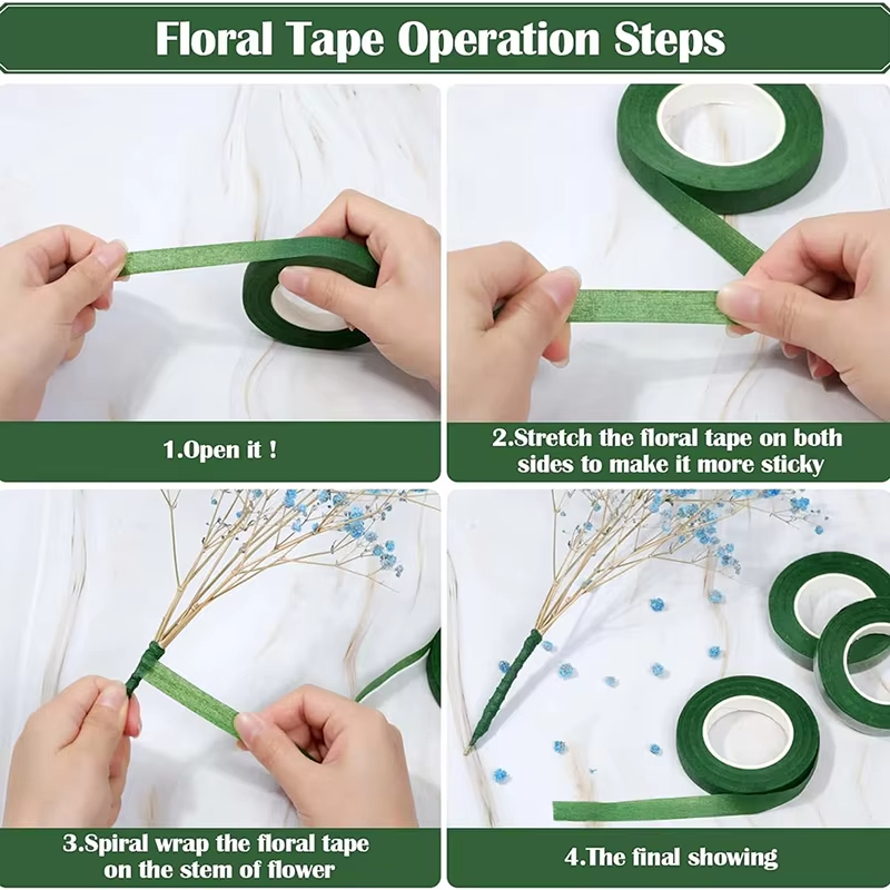 20 ярдов зеленой ленты для бук – обзор и цена Floral Tape Green