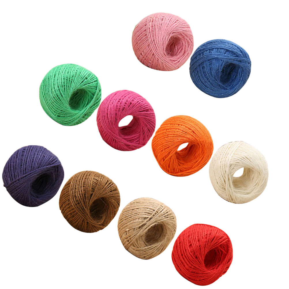 10 шт. 25 м 2 мм цветной джуто – обзор и цена Twine Jute Natural