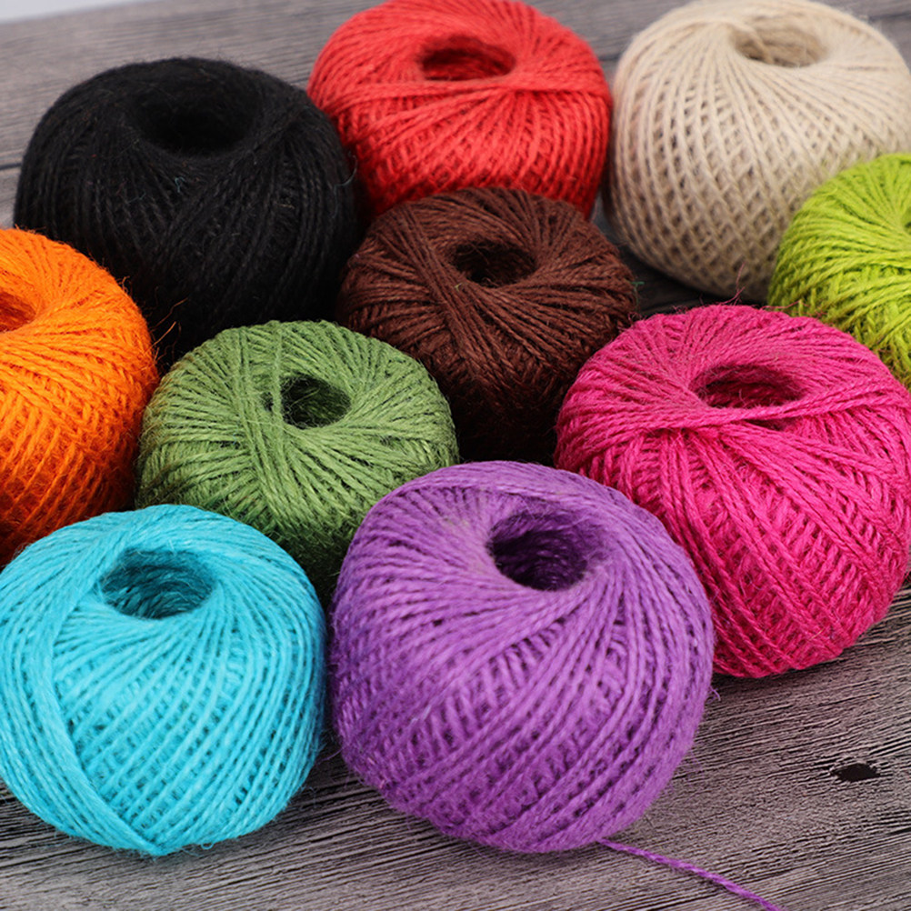 10 шт. 25 м 2 мм цветной джуто – обзор и цена Twine Jute Natural