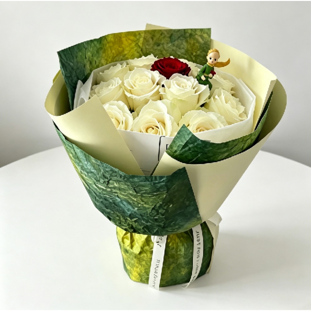 Весенняя градиентная зеленая к – обзор и цена Flower Wrap Kraft
