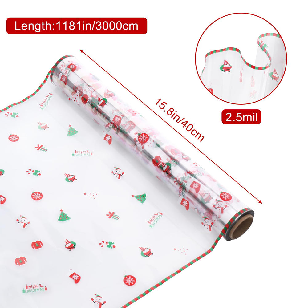 1 рулон рождественской целлофа – обзор и цена Cellophane Wrap Clear