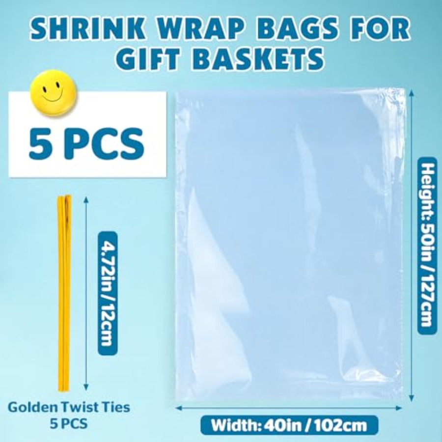5 шт. очень больших термоусадо – обзор и цена Cellophane Wrap Clear