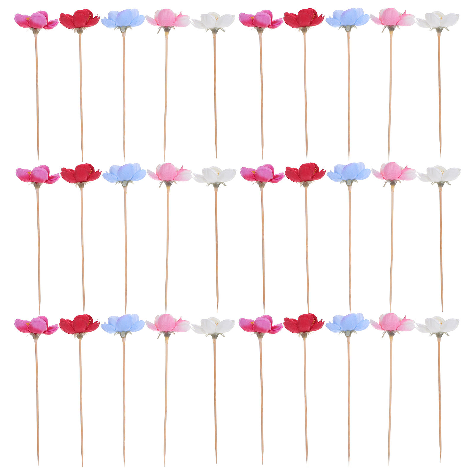 100 шт. деревянных коктейльных – обзор и цена Floral Picks Wood