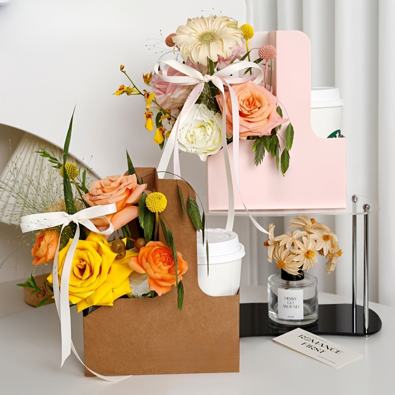 12 шт. розовых подарочных паке – обзор и цена Flower Wrap Kraft