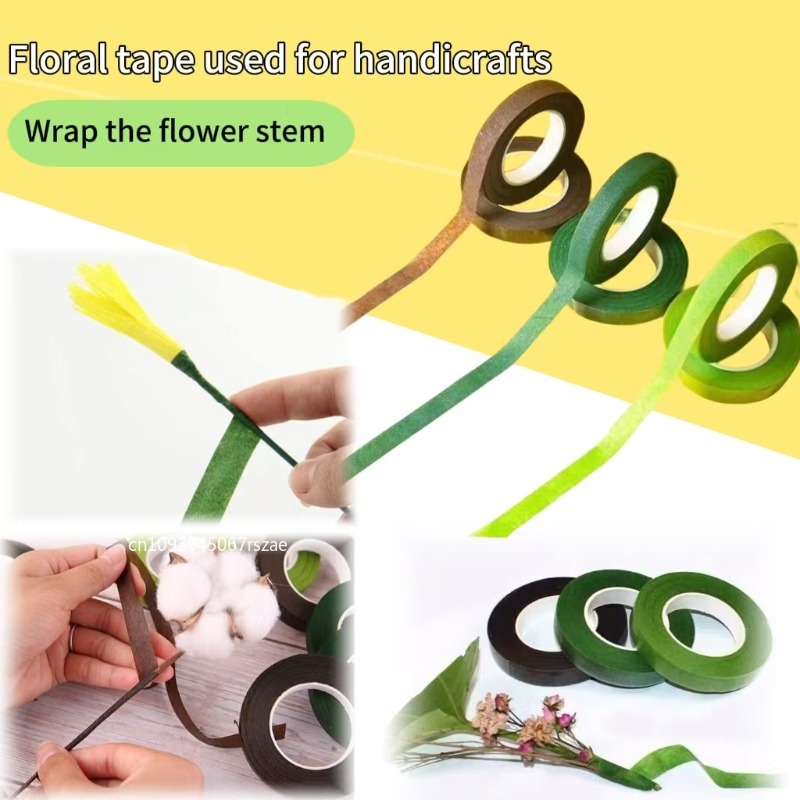 Лента для флористики: зеленая  – обзор и цена Floral Tape Green